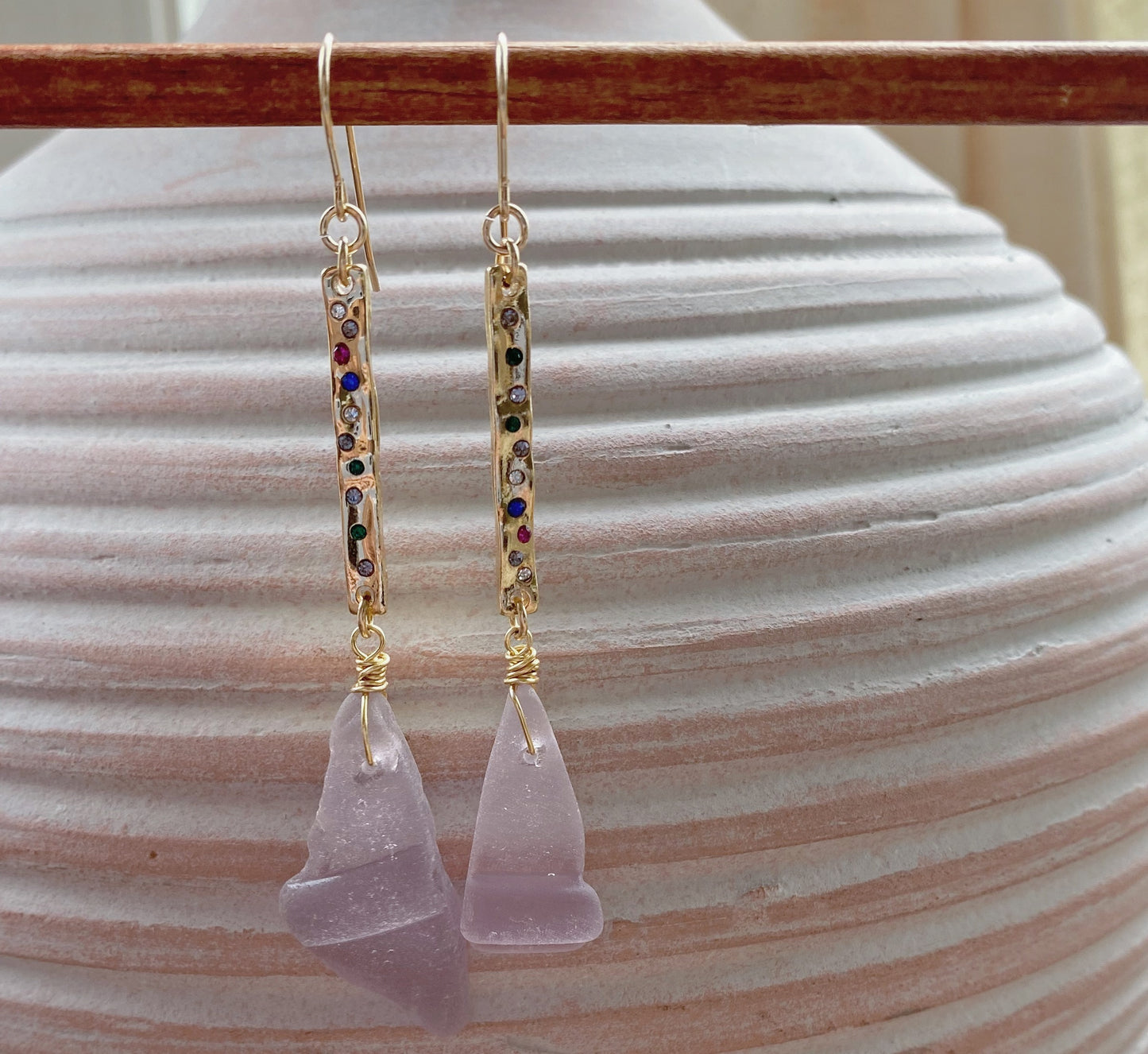 Rainbow Stones & Asymmetric Purple Seaglass