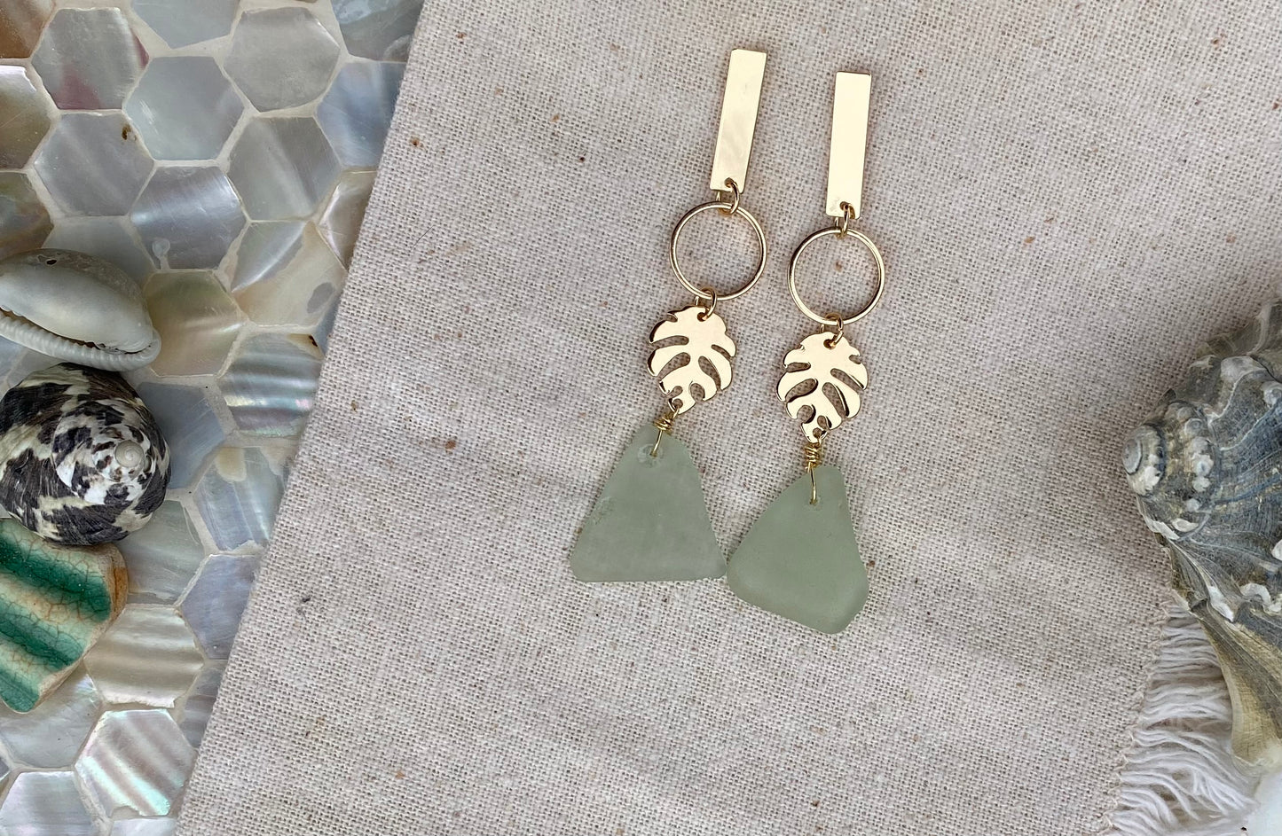 Sea Glass Palm Drops