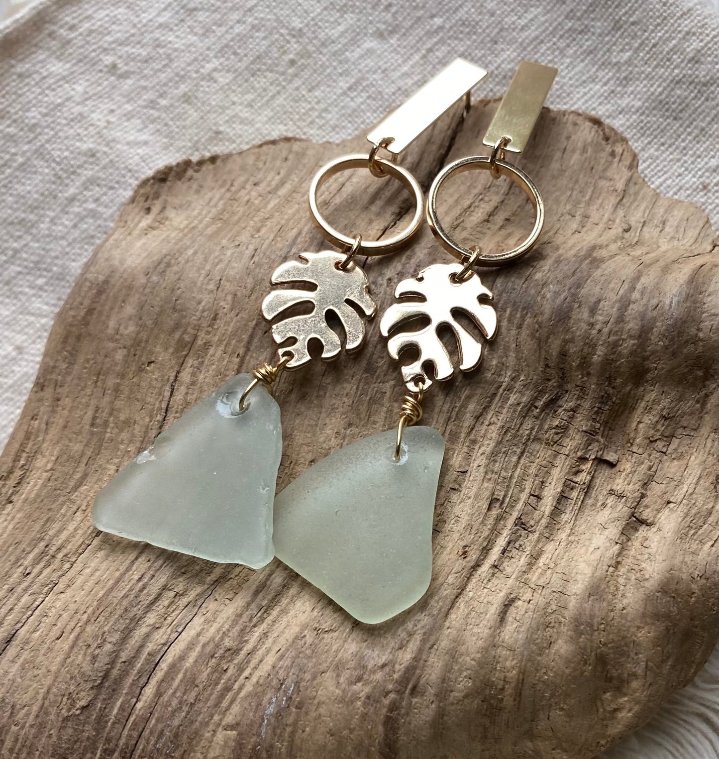 Sea Glass Palm Drops